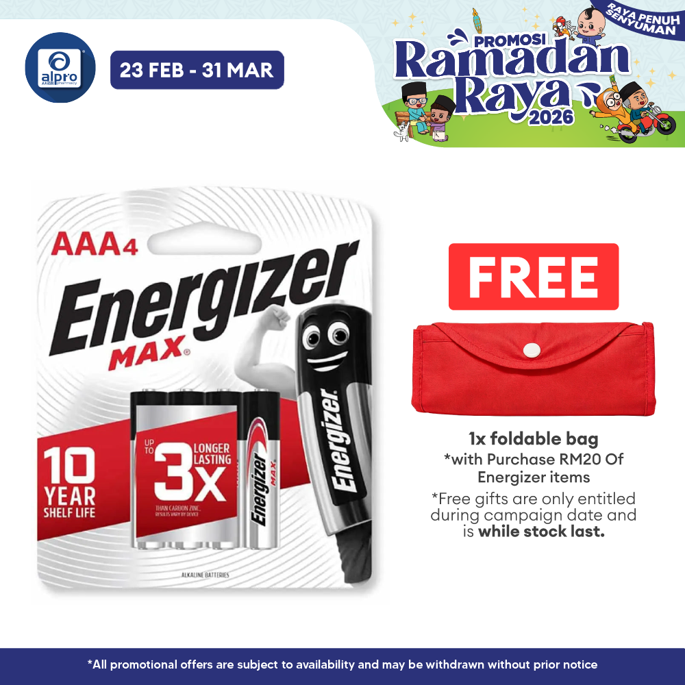 Energizer Max AAA 4s Alpro Pharmacy