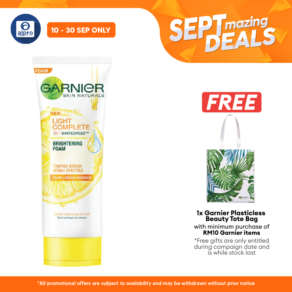 Garnier Bright Complete Vitamin C Face Wash (Foam) 100ml Alpro Pharmacy