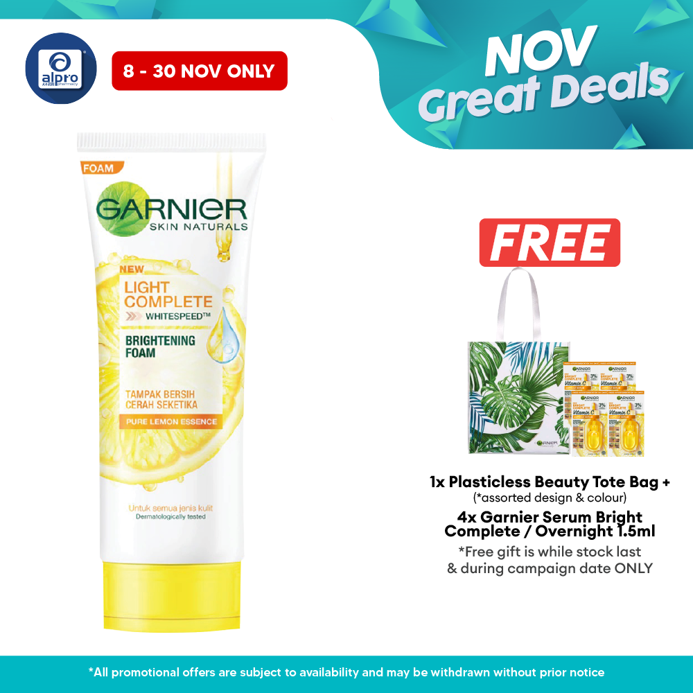 Garnier Bright Complete Vitamin C Face Wash (Foam) 100ml Garnier