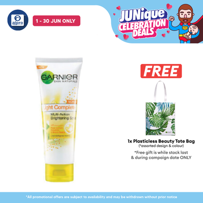 Garnier Light Brightening Scrub Wash 100ml | Removes Dead Skin Cells Garnier