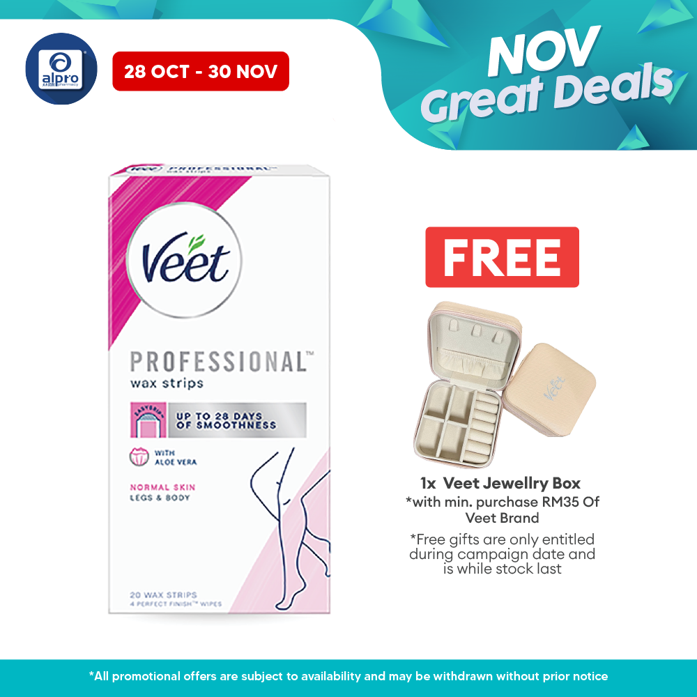 Veet Cold Wax Strip Legs Normal Skin 20s Veet