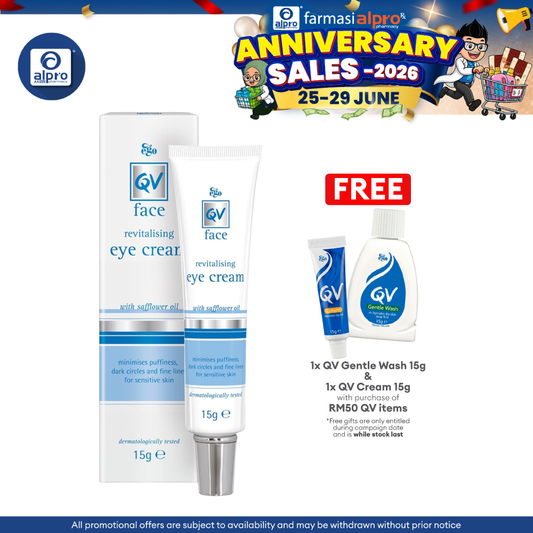 QV Face Revitalising Eye Cream 15g | Reduce Puffiness & Dark Circles QV