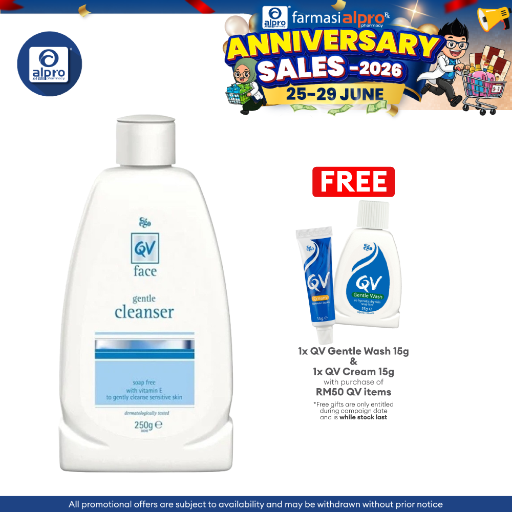 Ego QV Face Gentle Cleanser With Vitamin E 250ml | Rehydrate Skin QV