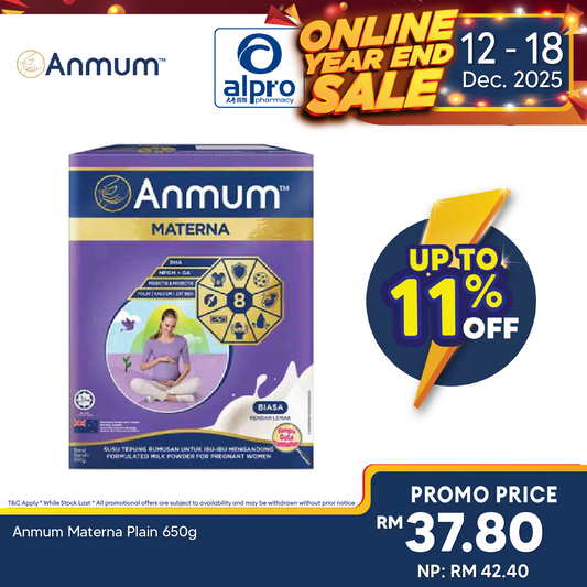 Anmum Materna Plain 650g Alpro Pharmacy