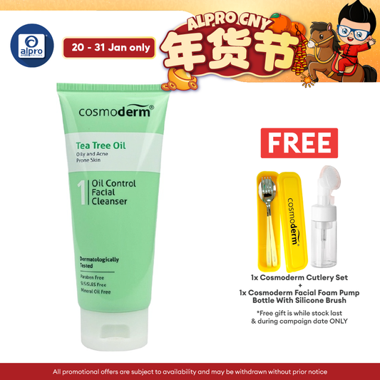 Cosmoderm Tea Tree Oil Oil Control Facial Cleanser 125 ml | Reduce Acne and Acne Spot