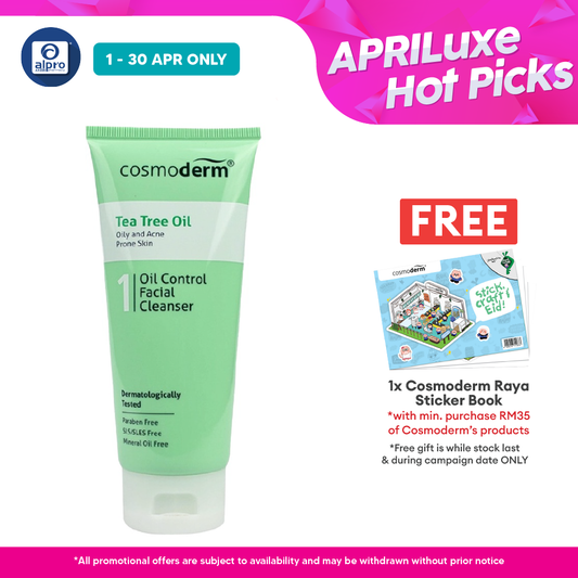 Cosmoderm Tea Tree Oil Oil Control Facial Cleanser 125 ml | Reduce Acne and Acne Spot Cosmoderm