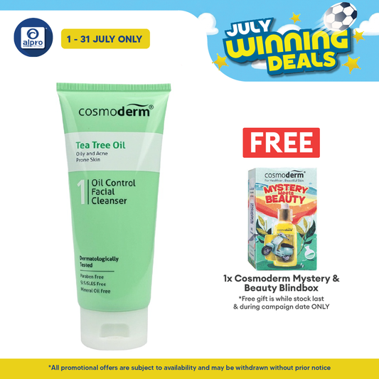 Cosmoderm Tea Tree Oil Oil Control Facial Cleanser 125 ml | Reduce Acne and Acne Spot Cosmoderm