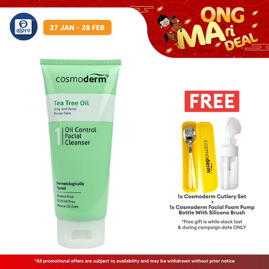 Cosmoderm Tea Tree Oil Oil Control Facial Cleanser 125 ml | Reduce Acne and Acne Spot Cosmoderm