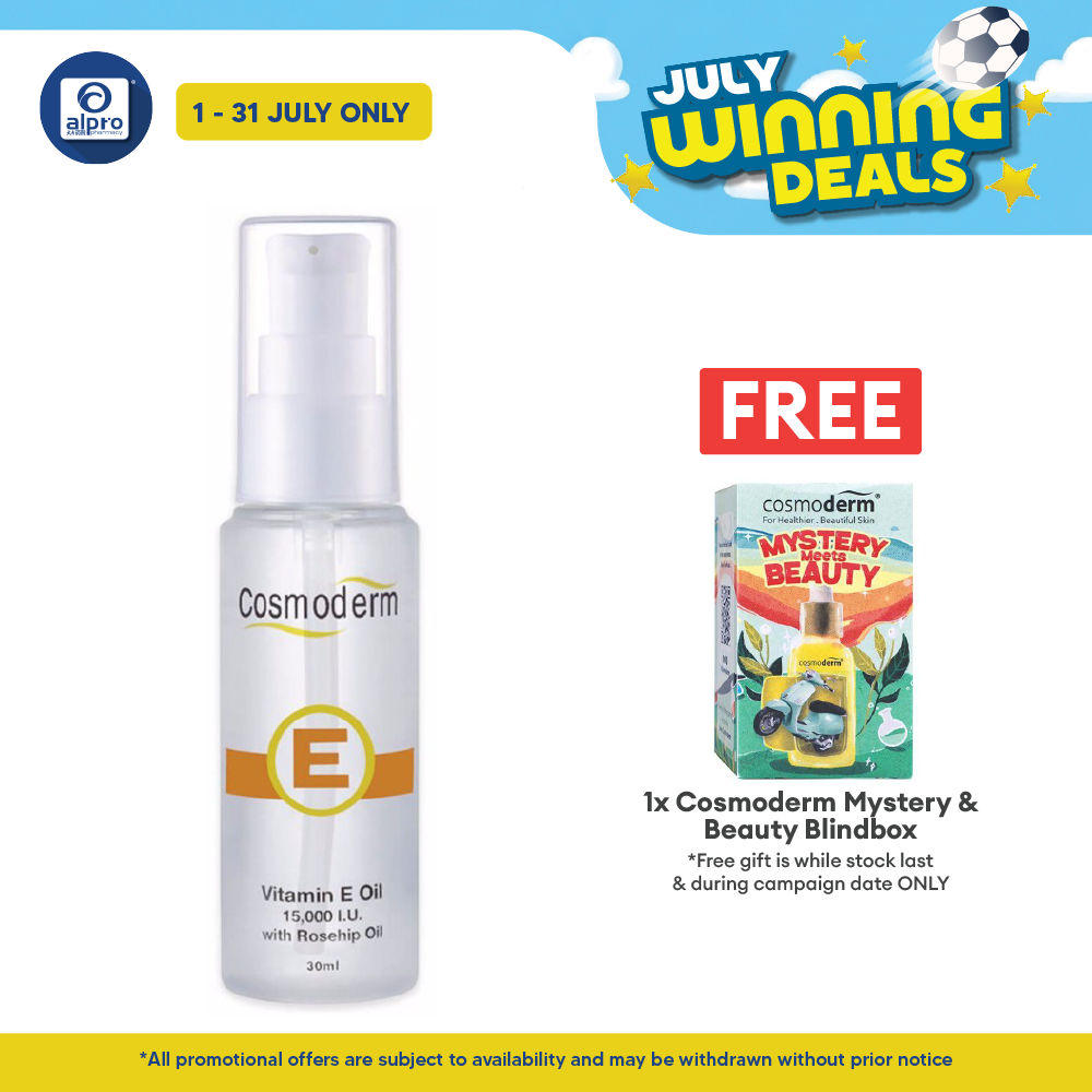 Cosmoderm Vitamin E Light Treatment Oil 15000iu (30ml) Cosmoderm