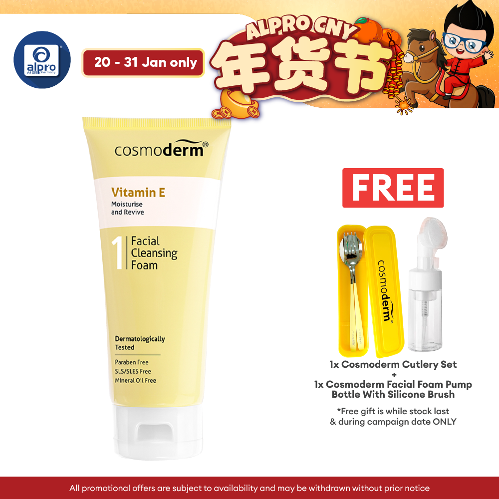 Cosmoderm Vitamin E Facial Cleansing Foam 125ml