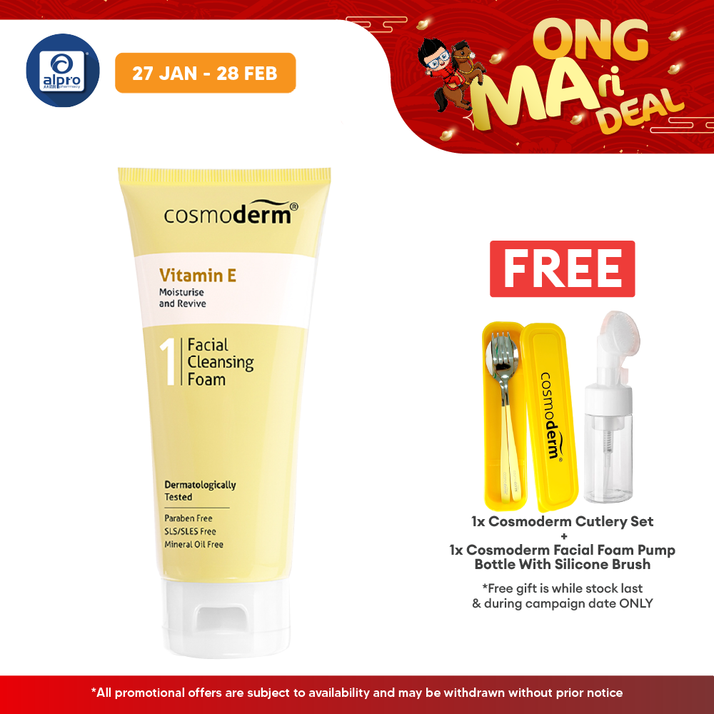 Cosmoderm Vitamin E Facial Cleansing Foam 125ml Cosmoderm