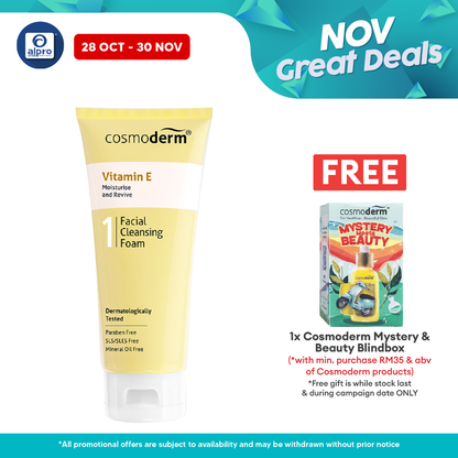 Cosmoderm Vitamin E Facial Cleansing Foam 125ml Cosmoderm