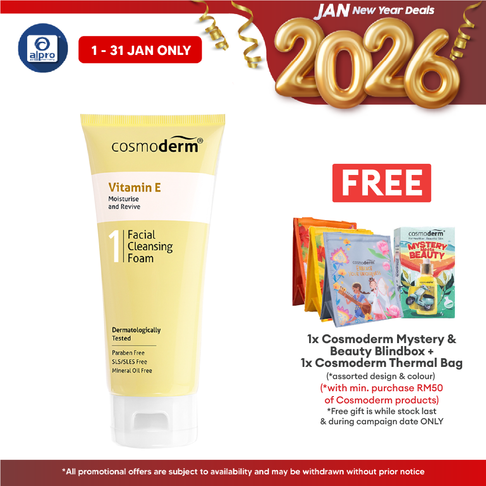 Cosmoderm Vitamin E Facial Cleansing Foam 125ml Cosmoderm