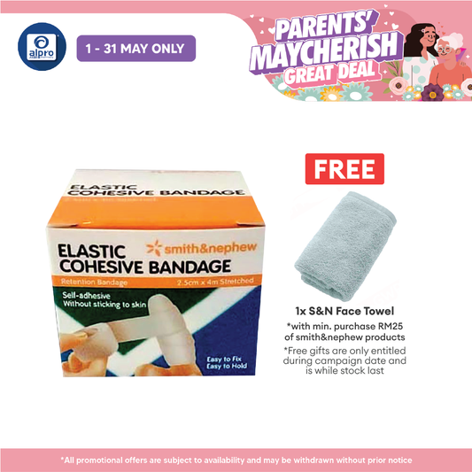 S&n Elastic Cohesive Bandage (stretched) 2.5cmx4m Smith&nephew