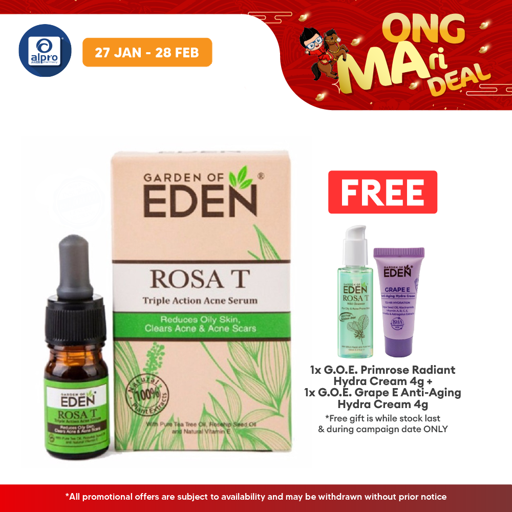 Garden Of Eden Rosa T Acne Serum 5ml | Helps Clear Acne Scar Garden Of Eden