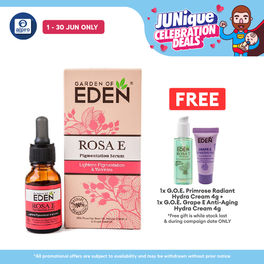 Garden Of Eden Rosa E Pigmentation Serum 15ml | Lightens Skin Tone Garden Of Eden