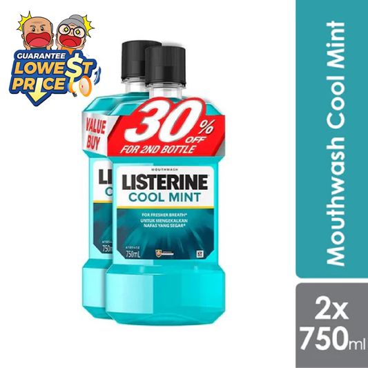 Listerine Cool Mint 2x750ml | Gives Lasting Fresh Breath