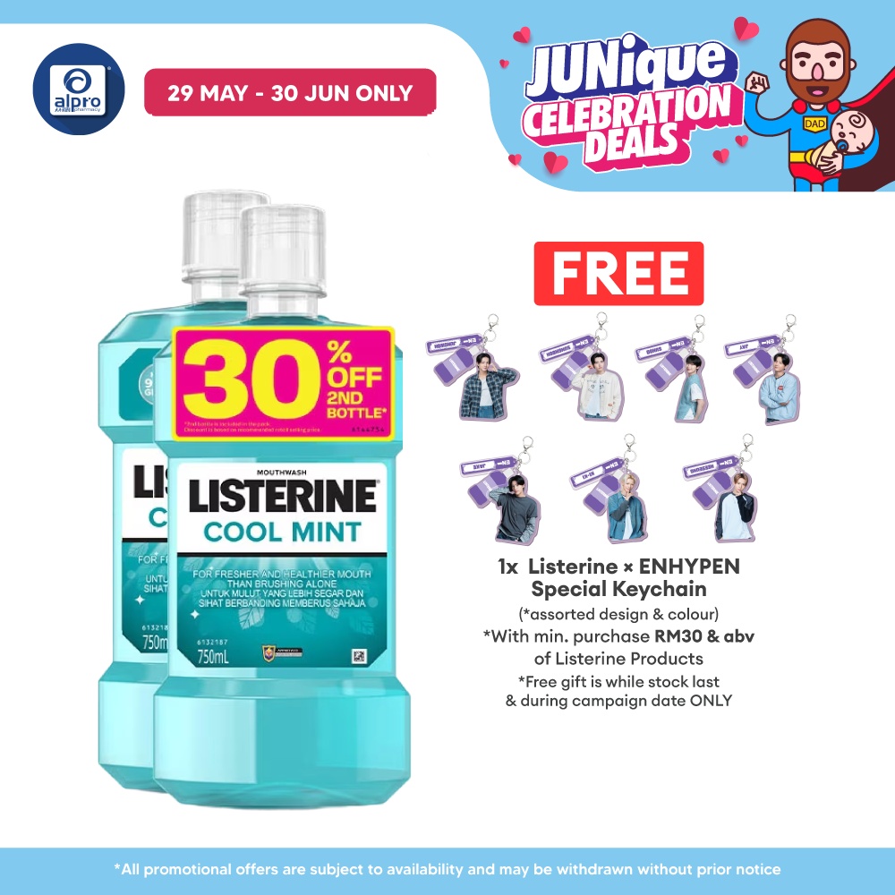 Listerine Cool Mint 2x750ml | Gives Lasting Fresh Breath Listerine