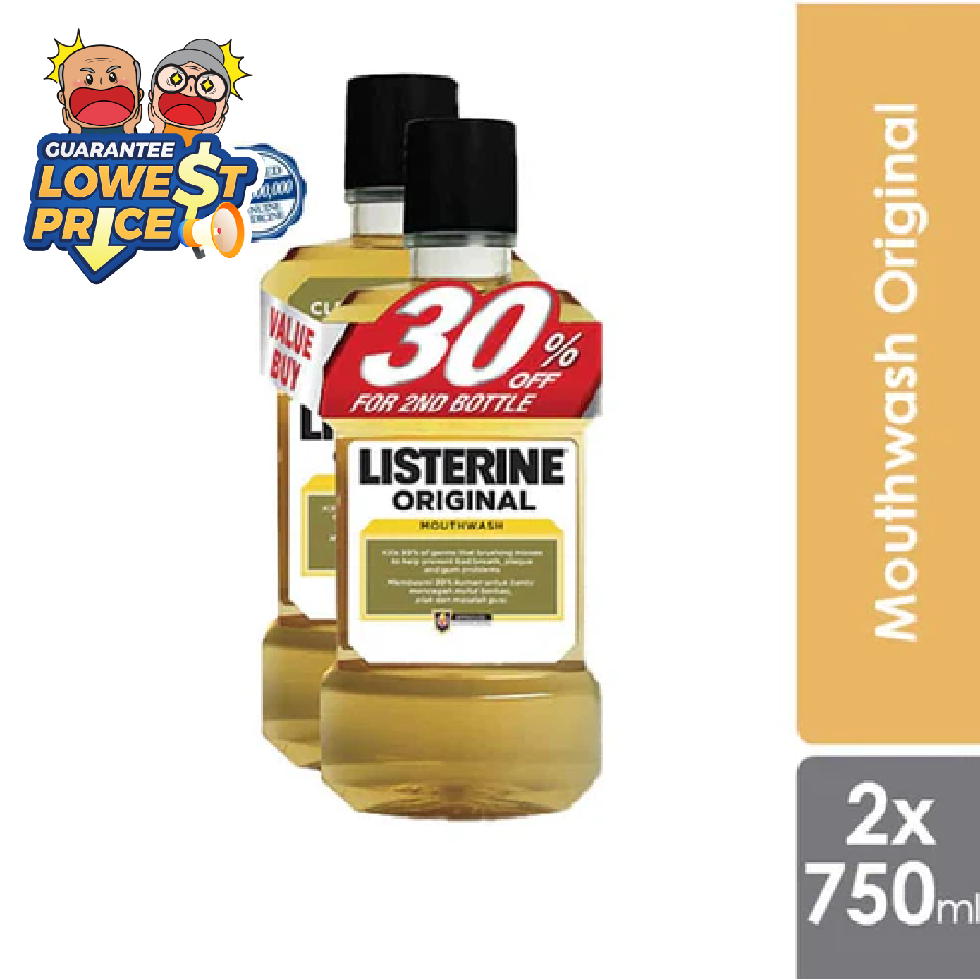 Listerine Original 750ml 2s | Breath Refresher Alpro Pharmacy