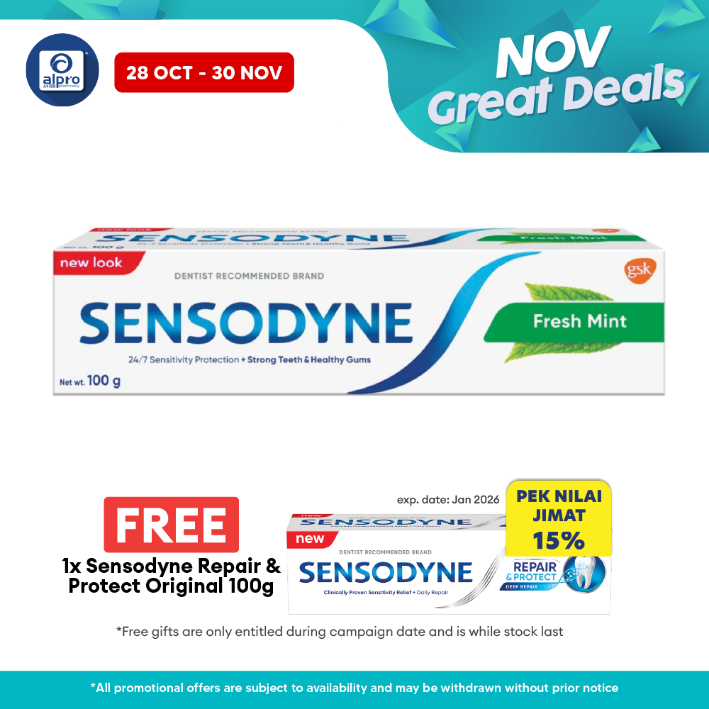 Sensodyne Freshmint 100g | Build Protection Against Sensitivity Sensodyne
