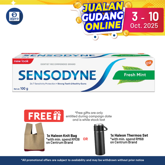 Sensodyne Freshmint 100g | Build Protection Against Sensitivity Alpro Pharmacy