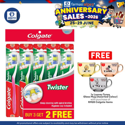 Colgate Toothbrush Twister Fresh Soft 5s Colgate