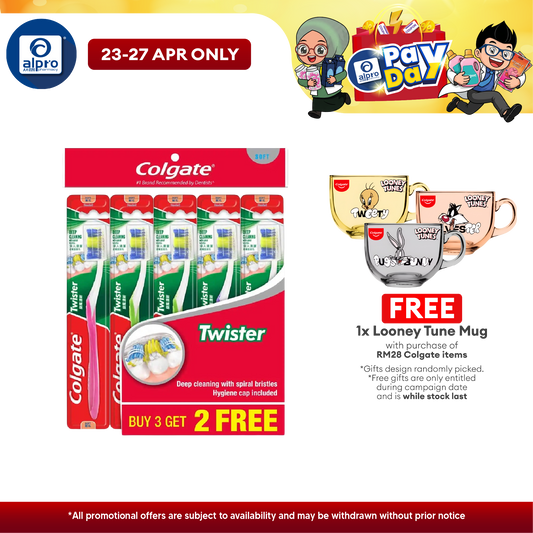 Colgate Toothbrush Twister Fresh Soft 5s Colgate