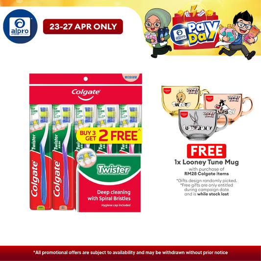 Colgate Toothbrush Twister Fresh Medium 5s Colgate