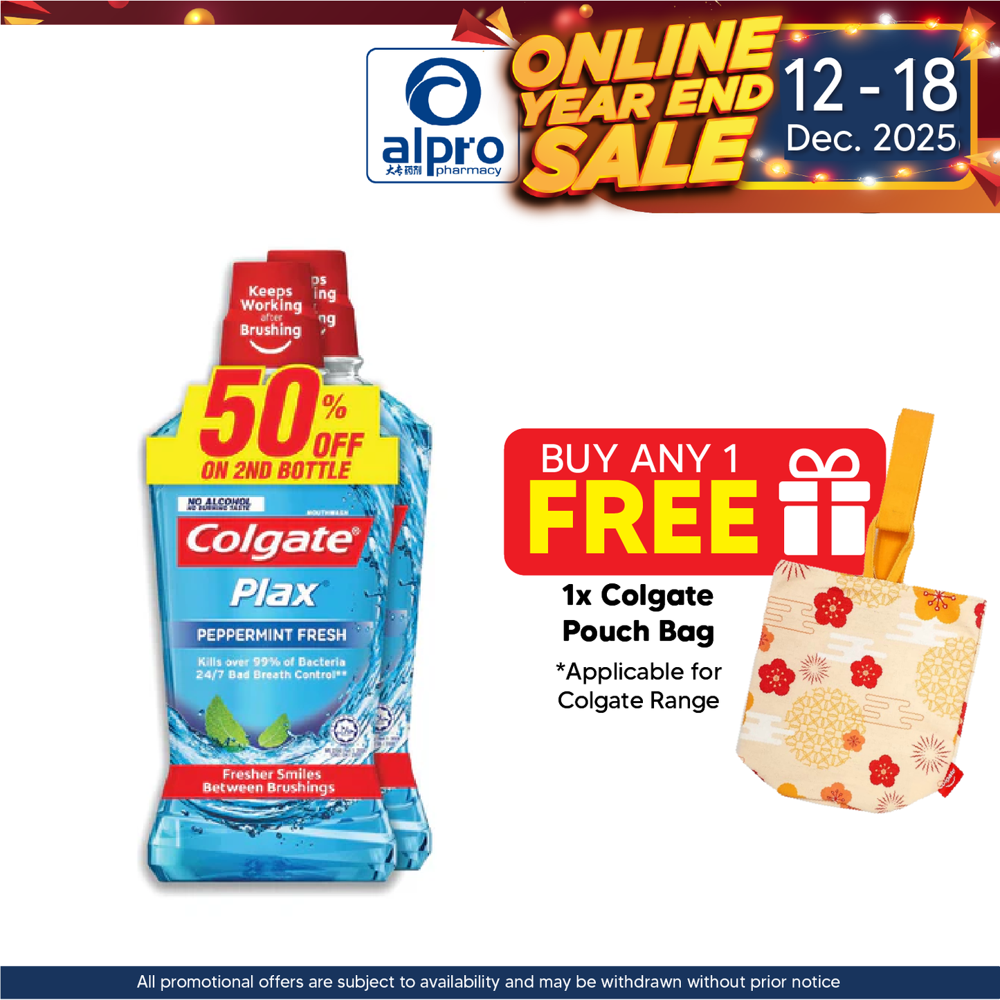 Colgate Plax Peppermint 750ml 2s Colgate