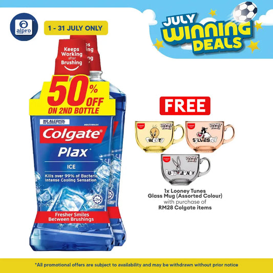 Colgate Plax Ice Mouthwash 750ml 2s | Helps Prevent Cavities Colgate