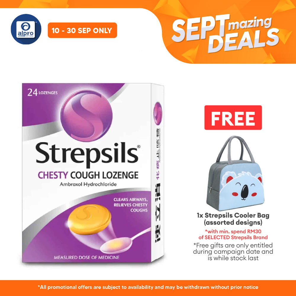 Strepsils Chesty Cough Lozenge 24s | Relief Sore Throat Strepsils