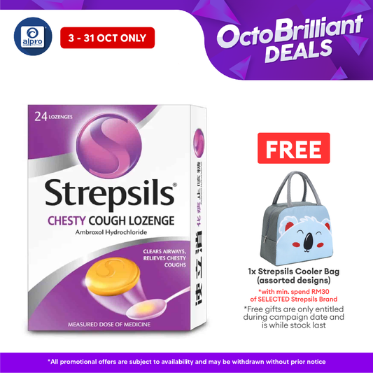 Strepsils Chesty Cough Lozenge 24s | Relief Sore Throat Strepsils