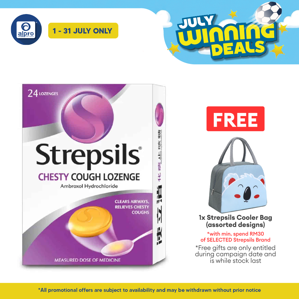 Strepsils Chesty Cough Lozenge 24s | Relief Sore Throat Strepsils
