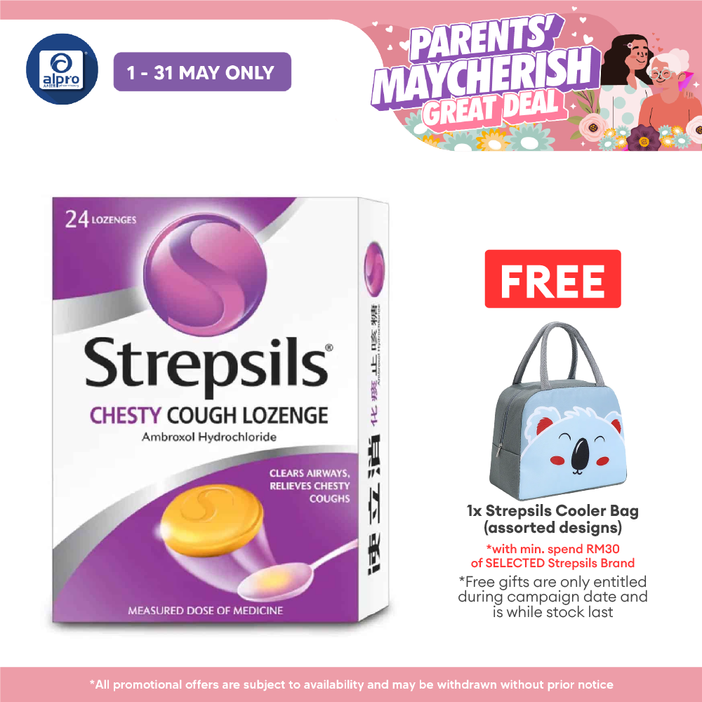 Strepsils Chesty Cough Lozenge 24s | Relief Sore Throat Strepsils