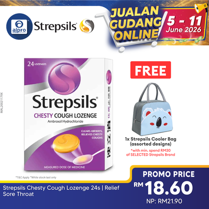 Strepsils Chesty Cough Lozenge 24s | Relief Sore Throat Strepsils