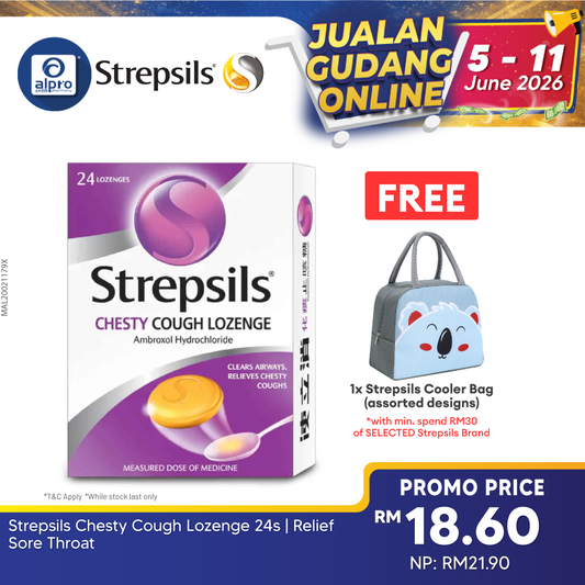 Strepsils Chesty Cough Lozenge 24s | Relief Sore Throat Strepsils
