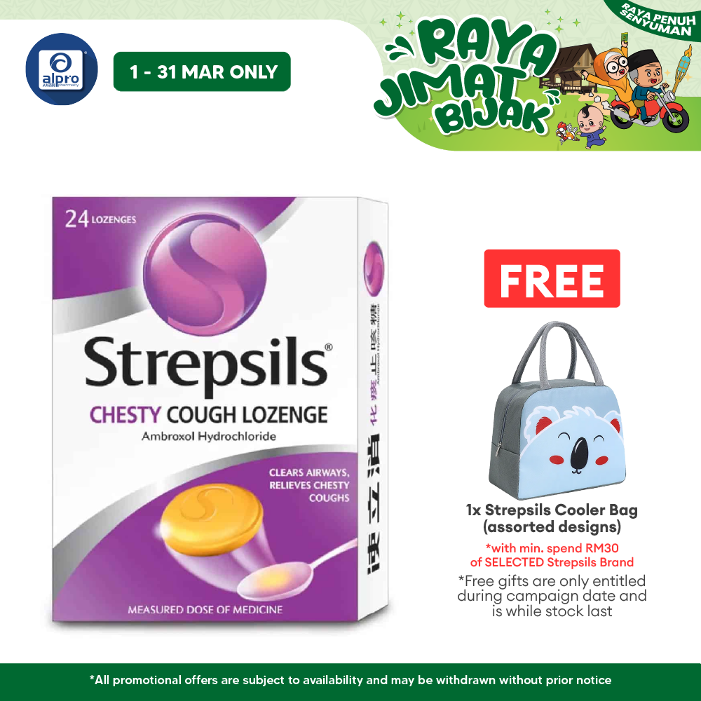 Strepsils Chesty Cough Lozenge 24s | Relief Sore Throat Strepsils