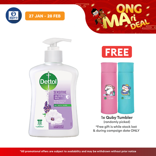 Dettol Sensitive Anti Bacterial Handwash (250ml) Alpro Pharmacy