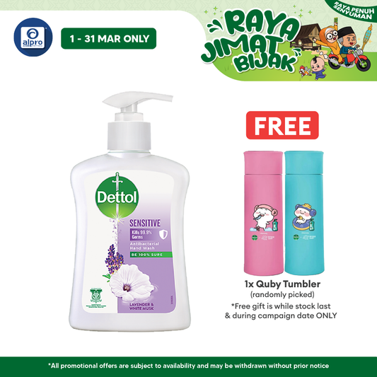 Dettol Sensitive Anti Bacterial Handwash (250ml) Alpro Pharmacy