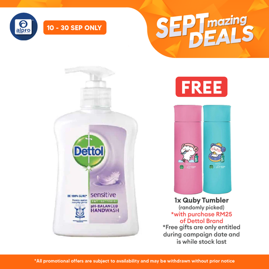 Dettol Sensitive Anti Bacterial Handwash (250ml) Alpro Pharmacy
