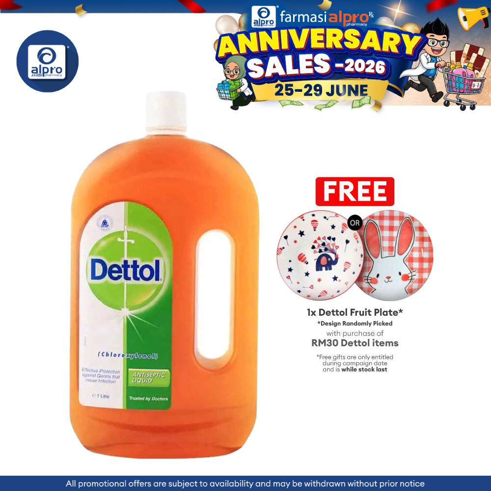 Dettol Antiseptic Liquid 1 Litre | For Medical & Hygiene Dettol