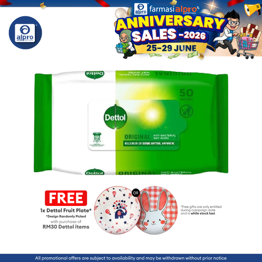 Dettol Antibacterial Wipes 50s | Hygiene Protection Dettol