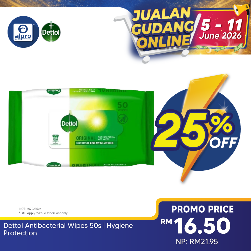 Dettol Antibacterial Wipes 50s | Hygiene Protection Dettol