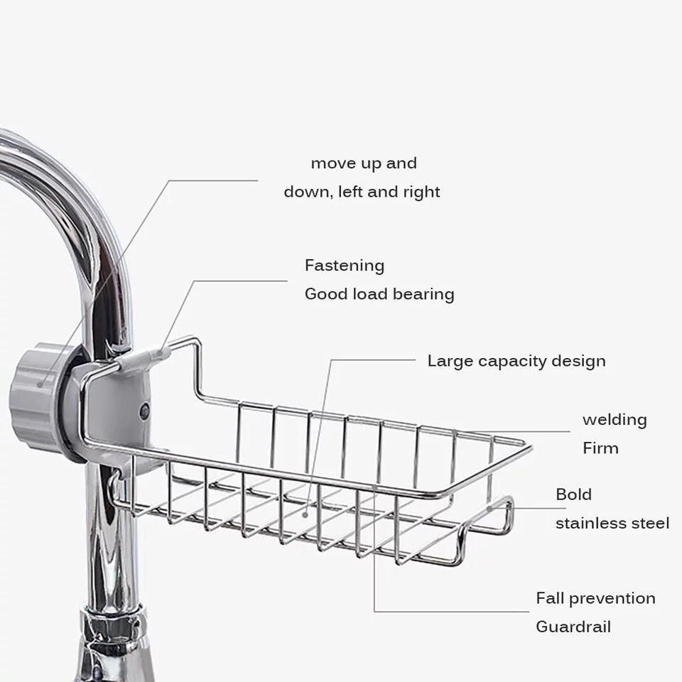 [Group Buy Delivery Starts: 3/11/2025] Stainless Steel Faucet Storage Sink Rack 1s Group Buy
