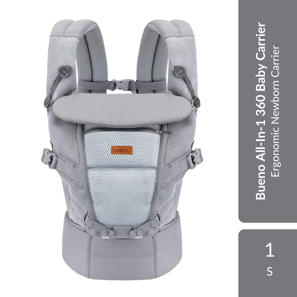 Bueno All-In-1 360 Ergonomic Newborn Baby Carrier 1s | 360° Ergonomic Support For Comfortable Baby Carrying Alpro Baby