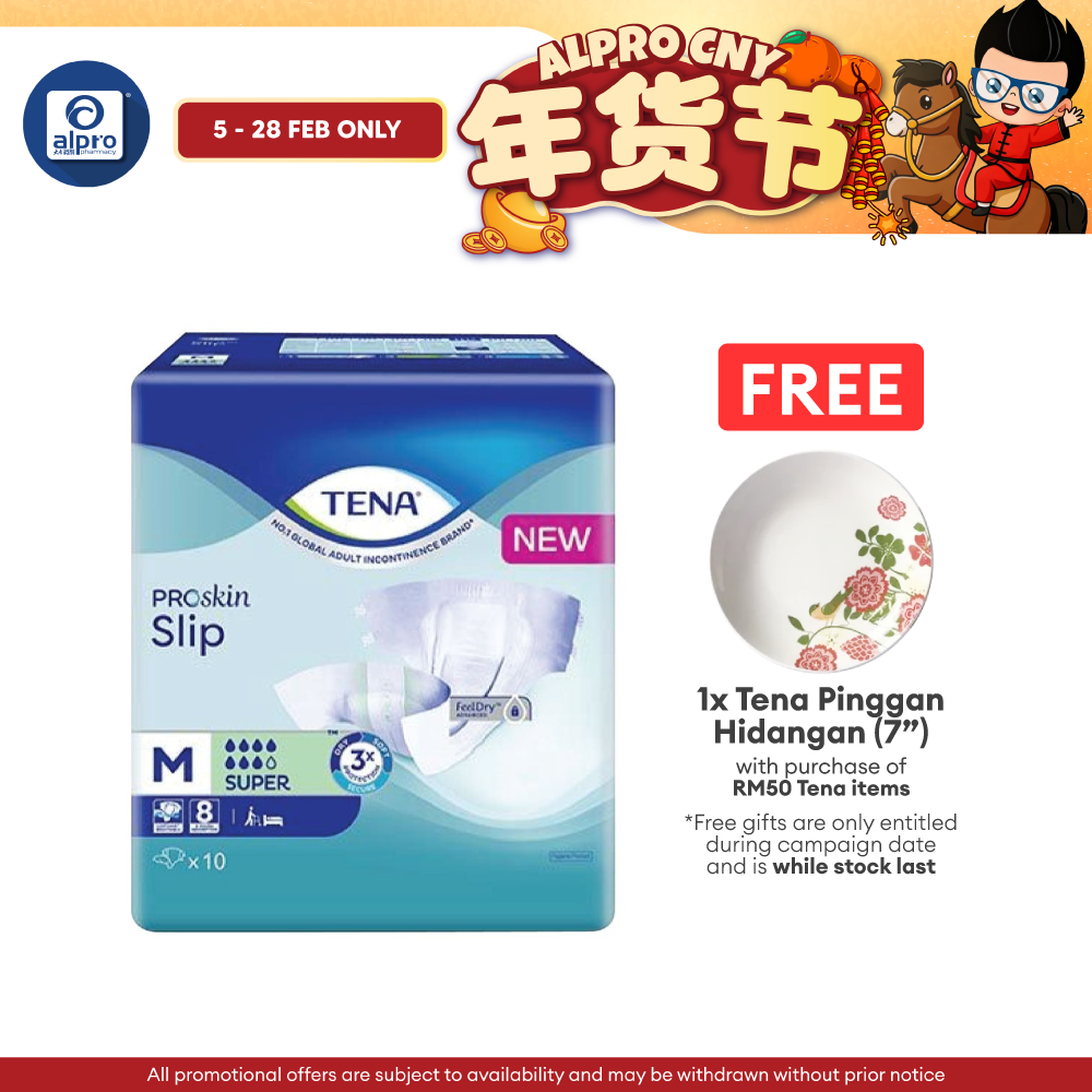 Tena Slip Super M 10's | High Leakage Security Tena