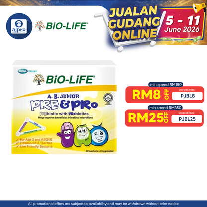 Bio-Life A.B.Junior Pre&Pro 50x2.3g | Prebiotic Bio-life