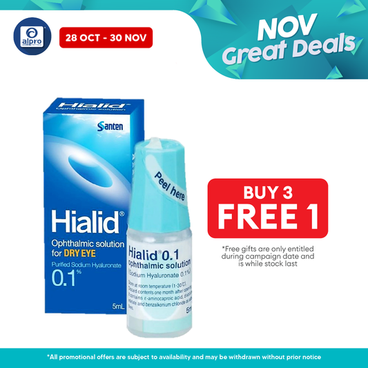 Hialid 0.1 Ophthalmic Solution 5ml 1s Alpro Pharmacy