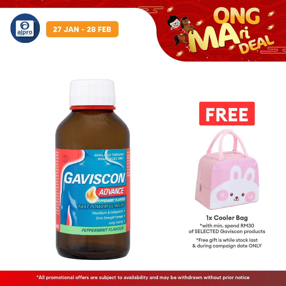 Gaviscon Advance Powerful Relief Peppermint 150ml | Relief Heartburn and Indigestion Gaviscon