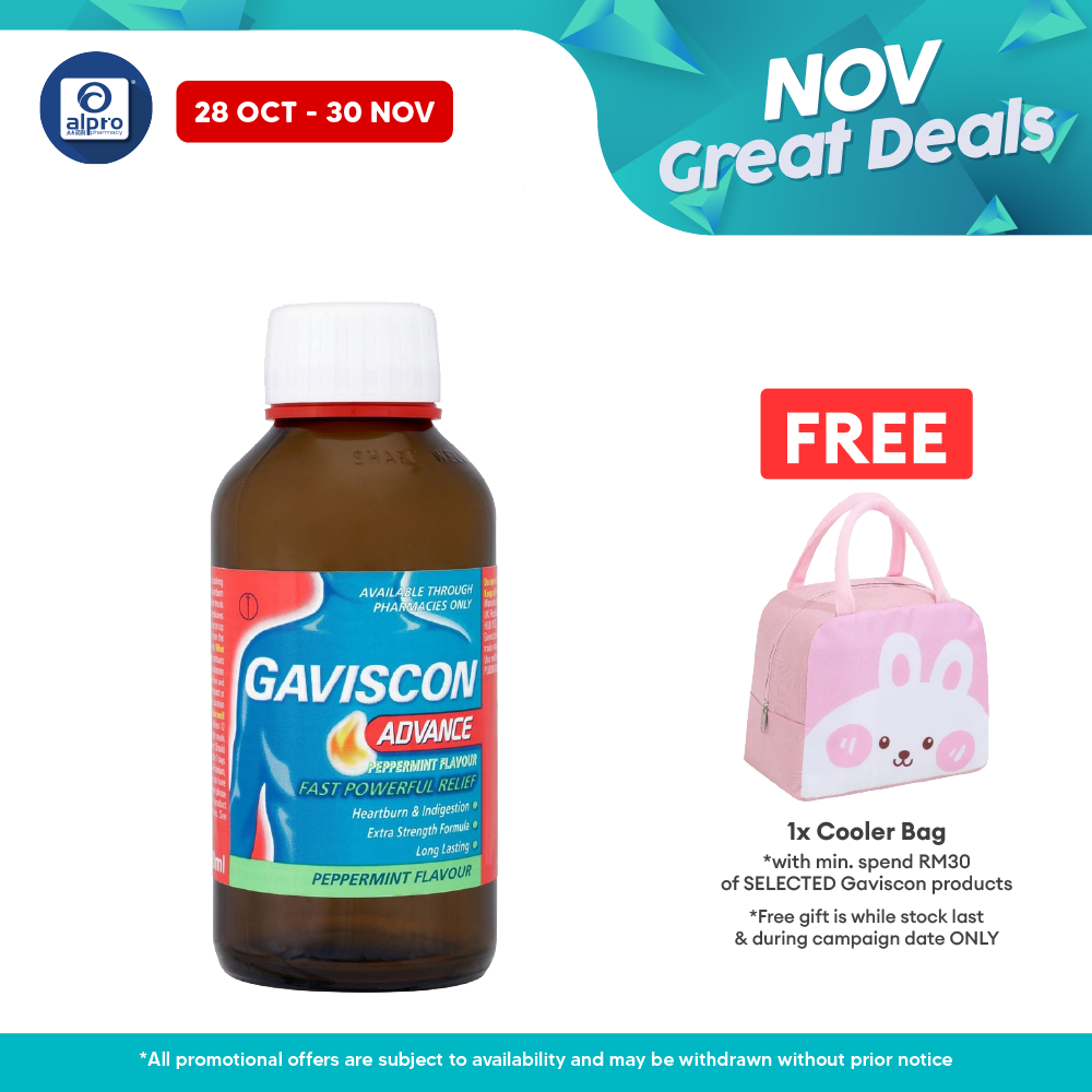 Gaviscon Advance Powerful Relief Peppermint 150ml | Relief Heartburn and Indigestion Gaviscon